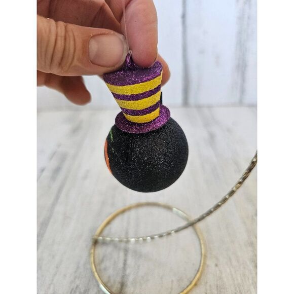 Pier 1 glitter owl ornament Halloween RARE tree unique Xmas - Picture 3 of 11